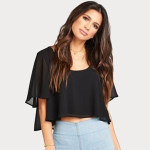 Show Me Your Mumu | Black Crop Top